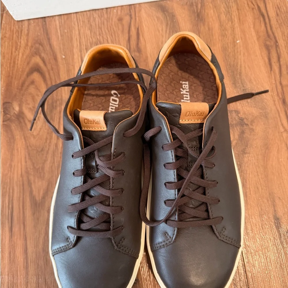OluKai Waterproof Leather Sneakers - Picture 3 of 5